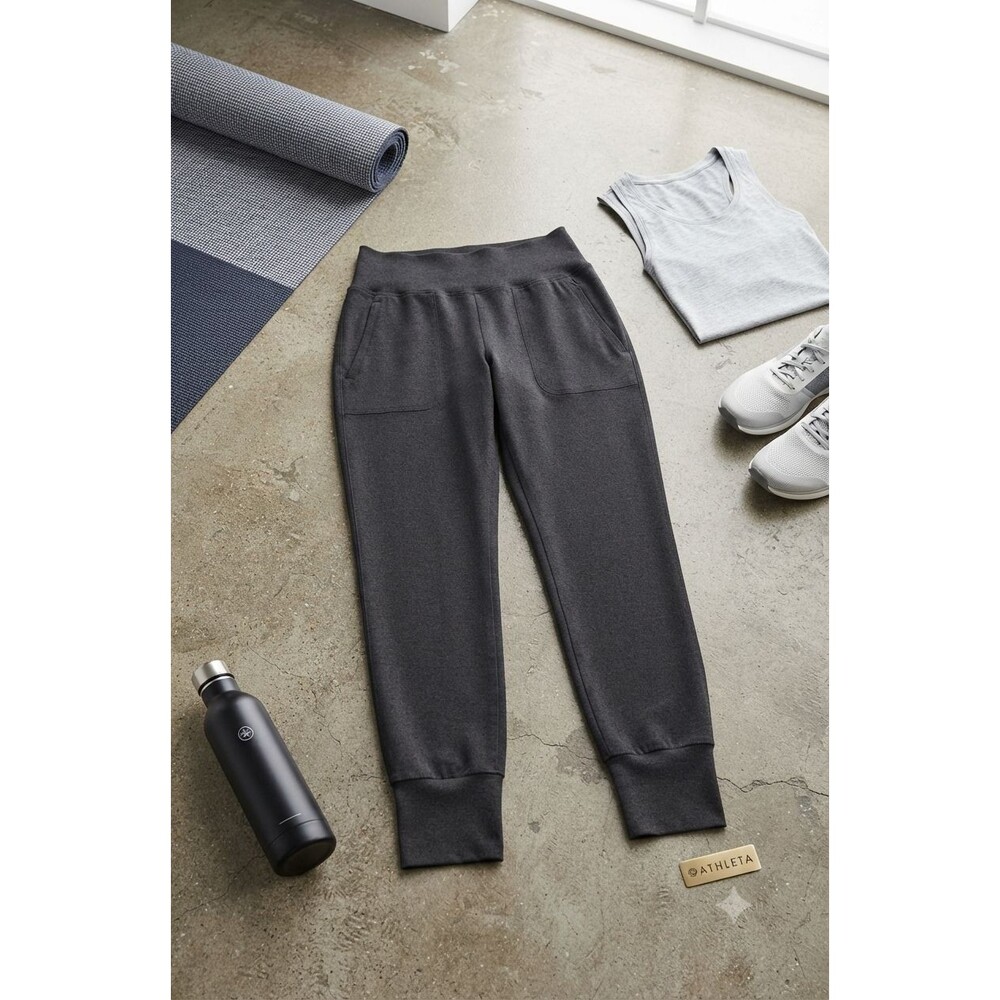 Athleta Venice High Rise Jogger Pants Women’s M Black 597888 Soft Athleisure